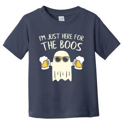 Funny Im Just Here For The Boos Shirt Gift Halloween Ghost Toddler T-Shirt