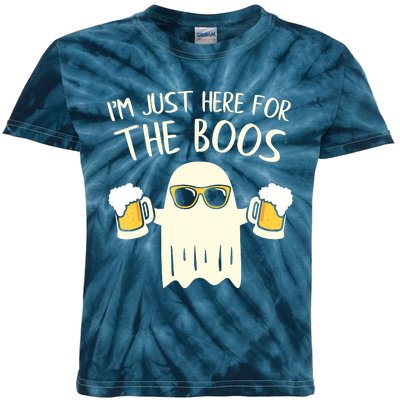 Funny Im Just Here For The Boos Shirt Gift Halloween Ghost Kids Tie-Dye T-Shirt