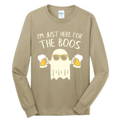 Funny Im Just Here For The Boos Shirt Gift Halloween Ghost Tall Long Sleeve T-Shirt