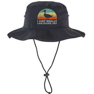 Funny I Just Really Like Ducks OK Legacy Cool Fit Booney Bucket Hat