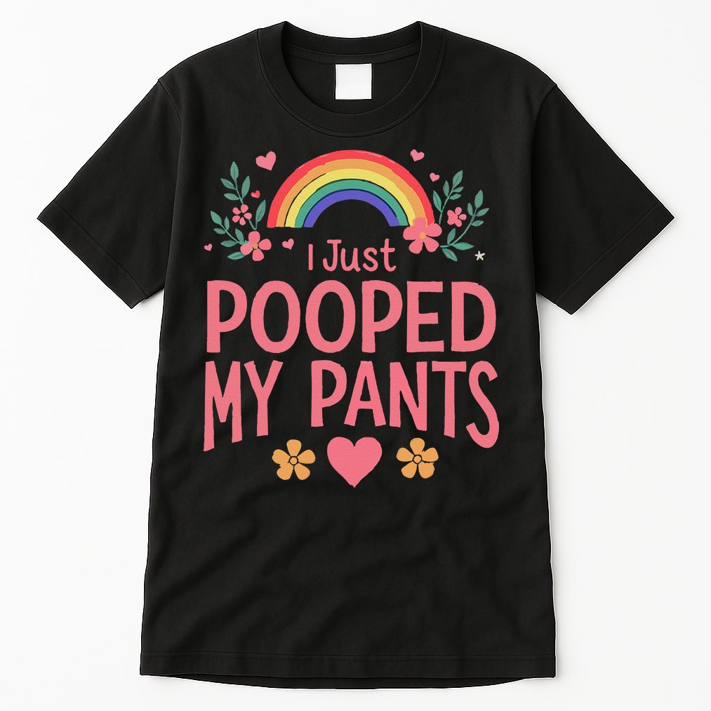 Funny I Just Pooped My Pants Humor Meme Funny Adult Joke Tall T-Shirt