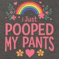 Funny I Just Pooped My Pants Humor Meme Funny Adult Joke Cotton Canvas Backpack