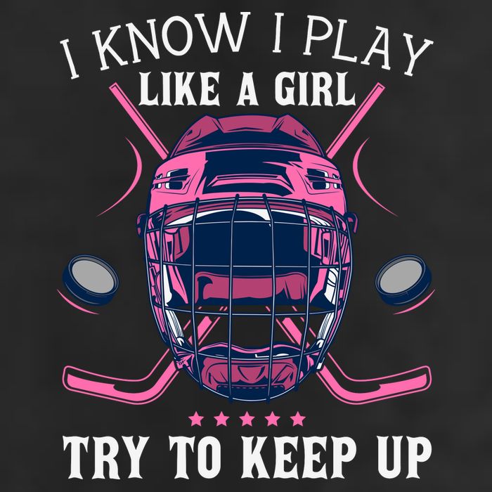 Funny I Know I Play Like A Girl Try To Keep Up Ice Hockey 15oz Campfire Ceramic Mug