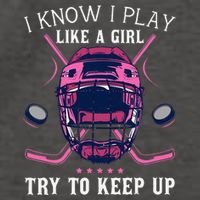 Funny I Know I Play Like A Girl Try To Keep Up Ice Hockey Vector Backpack