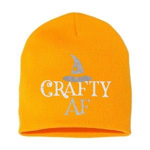 Funny I Know I'm Witch CRAFTY AF Witchcrafting Is My Cardio Short Acrylic Beanie