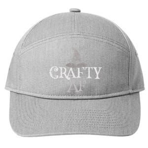 Funny I Know I'm Witch CRAFTY AF Witchcrafting Is My Cardio 7-Panel Snapback Hat