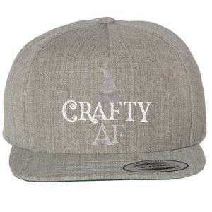 Funny I Know I'm Witch CRAFTY AF Witchcrafting Is My Cardio Wool Snapback Cap