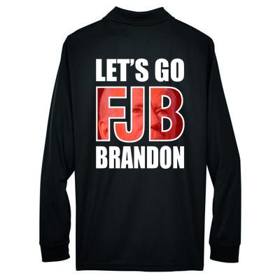 FJB Let's Go Brandon Image Kitchenware Performance Long Sleeve Polo