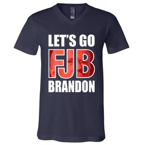 FJB Let's Go Brandon Image Kitchenware V-Neck T-Shirt