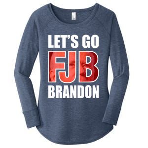 FJB Let's Go Brandon Image Kitchenware Women's Perfect Tri Tunic Long Sleeve Shirt