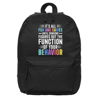 Funny I Know My Abc's Behavior Analyst Therapist Rbt Aba 16 in Basic Backpack