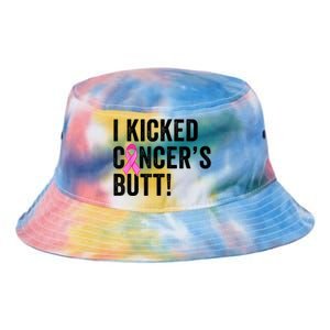 Funny I Kicked Cancer's Butt Tee, Fun Breast Cancer Survivor Tie Dye Newport Bucket Hat