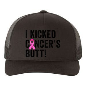 Funny I Kicked Cancer's Butt Tee, Fun Breast Cancer Survivor Yupoong Adult 5-Panel Trucker Hat