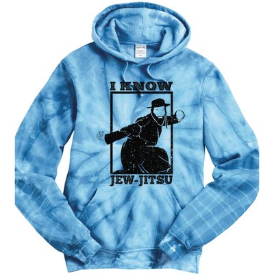 Funny I Know Jew Jitsu Tie Dye Hoodie