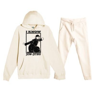 Funny I Know Jew Jitsu Premium Hooded Sweatsuit Set