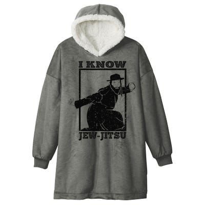Funny I Know Jew Jitsu Hooded Wearable Blanket