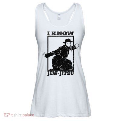 Funny I Know Jew Jitsu Ladies Essential Flowy Tank