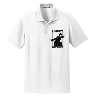 Funny I Know Jew Jitsu Dry Zone Grid Polo