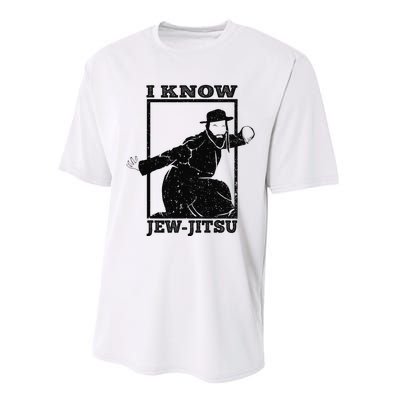 Funny I Know Jew Jitsu Performance Sprint T-Shirt