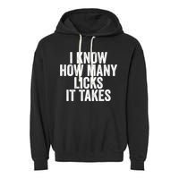 Funny I Know How Many Licks It Takes Garment-Dyed Fleece Hoodie