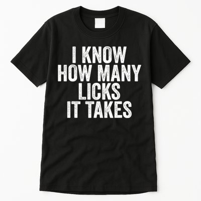 Funny I Know How Many Licks It Takes Tall T-Shirt
