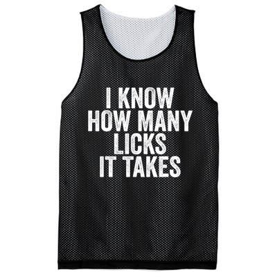 Funny I Know How Many Licks It Takes Mesh Reversible Basketball Jersey Tank