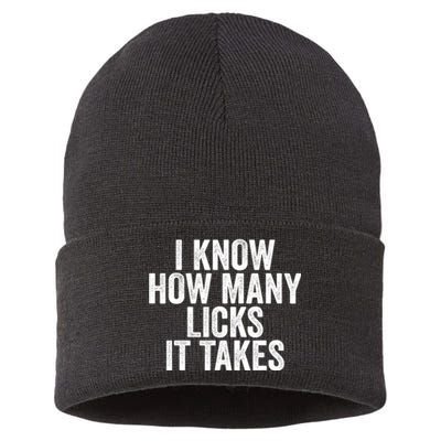 Funny I Know How Many Licks It Takes Sustainable Knit Beanie