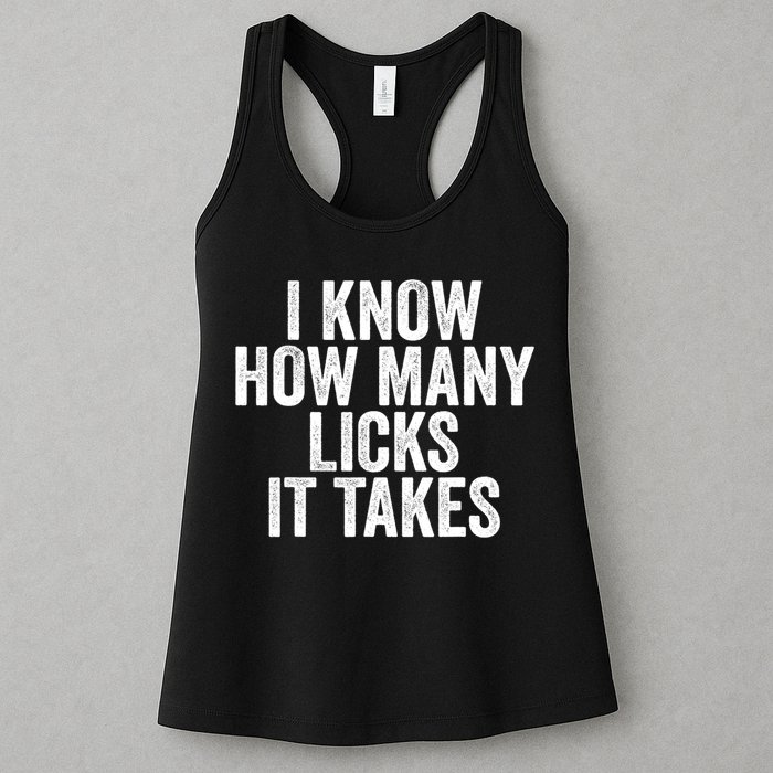 Funny I Know How Many Licks It Takes Womens Tank Top