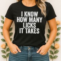Funny I Know How Many Licks It Takes Womens T-Shirt