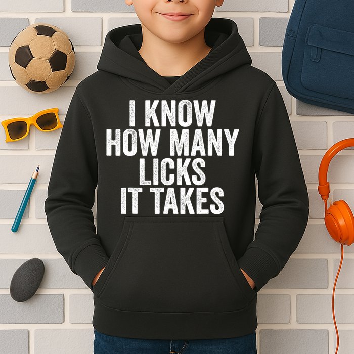 Funny I Know How Many Licks It Takes Kids Hoodie