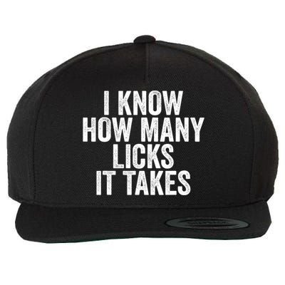 Funny I Know How Many Licks It Takes Wool Snapback Cap