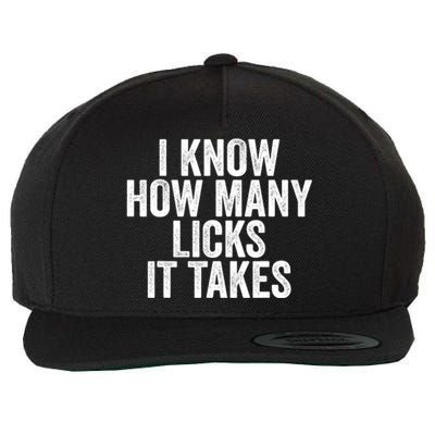 Funny I Know How Many Licks It Takes Wool Snapback Cap