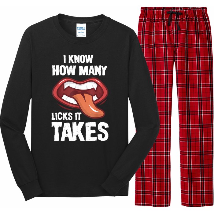 Funny I Know How Many Licks It Takes Long Sleeve Pajama Set