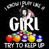 Funny I Know I Play Like A Girl Funny Gift Billiard Player Women Bucket Hat