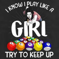 Funny I Know I Play Like A Girl Funny Gift Billiard Player Women Beanie