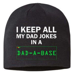 Funny I Keep All My Dad Jokes In A Dad A Base Gag Dad Joke Sustainable Beanie