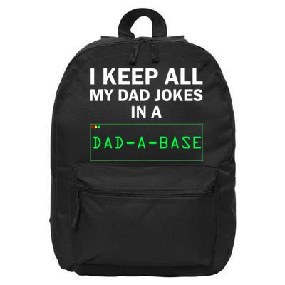 Funny I Keep All My Dad Jokes In A Dad A Base Gag Dad Joke 16 in Basic Backpack