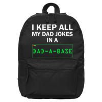 Funny I Keep All My Dad Jokes In A Dad A Base Gag Dad Joke 16 in Basic Backpack