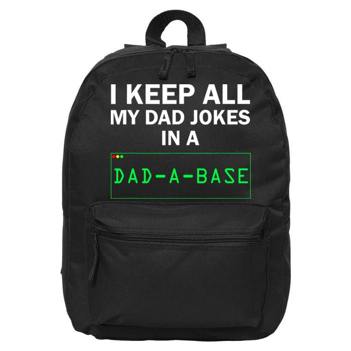 Funny I Keep All My Dad Jokes In A Dad A Base Gag Dad Joke 16 in Basic Backpack
