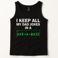 Funny I Keep All My Dad Jokes In A Dad A Base Gag Dad Joke Tank Top