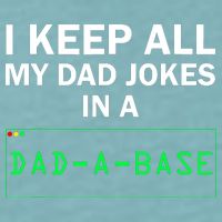 Funny I Keep All My Dad Jokes In A Dad A Base Gag Dad Joke Sueded Cloud Jersey T-Shirt