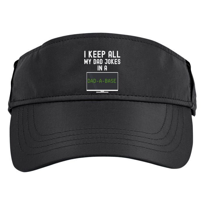Funny I Keep All My Dad Jokes In A Dad A Base Gag Dad Joke Gift Adult Drive Performance Visor