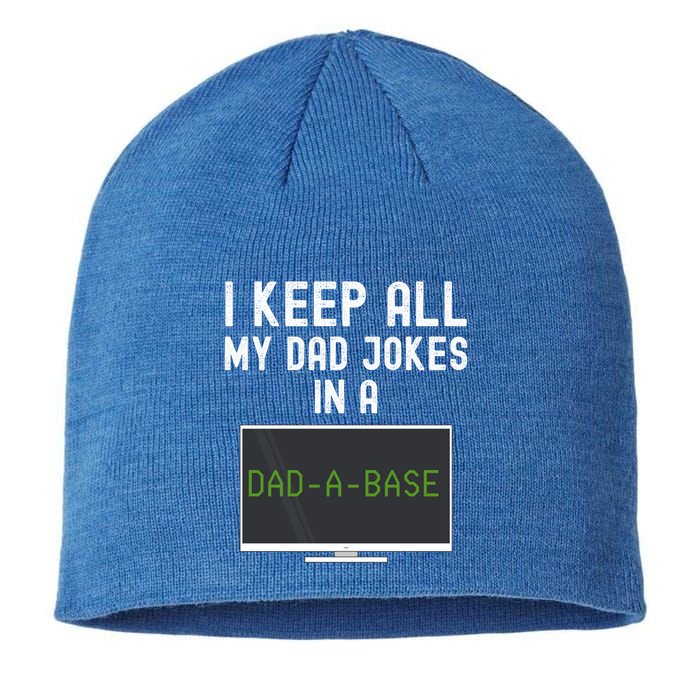 Funny I Keep All My Dad Jokes In A Dad A Base Gag Dad Joke Gift Sustainable Beanie