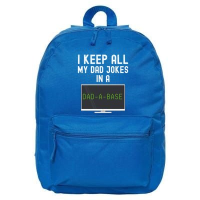 Funny I Keep All My Dad Jokes In A Dad A Base Gag Dad Joke Gift 16 in Basic Backpack