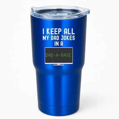 Funny I Keep All My Dad Jokes In A Dad A Base Gag Dad Joke Gift Tumbler