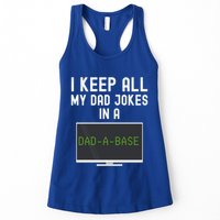 Funny I Keep All My Dad Jokes In A Dad A Base Gag Dad Joke Gift Womens Tank Top