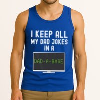Funny I Keep All My Dad Jokes In A Dad A Base Gag Dad Joke Gift Tank Top