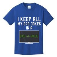 Funny I Keep All My Dad Jokes In A Dad A Base Gag Dad Joke Gift Kids T-Shirt