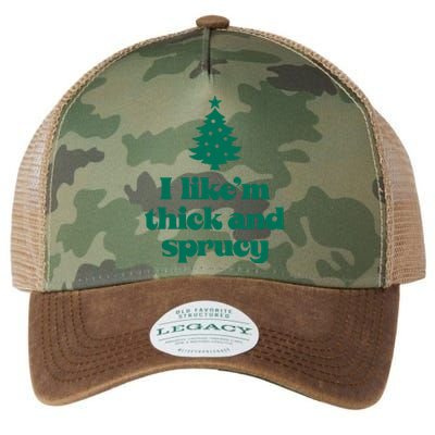 Funny I Like Them Real Thick And Sprucey Christmas Tree Xmas Legacy Tie Dye Trucker Hat