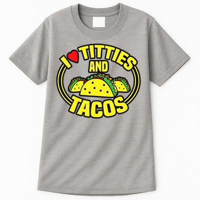 Funny I Love Titties And Tacos Tall T-Shirt